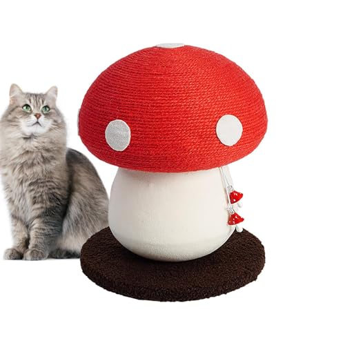Süße Katzenkratzerpfosten - Sisal Seil Pilzkatze Katze mit Dangle Mini Pilzkatze, Katzenpfoten -Übungen Kratzerpfosten für Innenspiele Kratzer, schützen Sie Ihre Möbel vor Katzenkratz Süße Katzenkratzerpfosten - Sisal Seil Pilzkatze Katze mit Dangle Mini Pilzkatze, Katzenpfoten -Übungen Kratzerpfosten für Innenspiele Kratzer, schützen Sie Ihre Möbel vor Katzenkratz von Generic