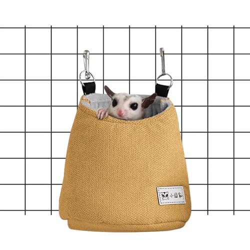 Tasche Sugar Glider – Eichhörnchenbett für Käfig | Hängebett mit Zucker-Glidertasche, abnehmbarer Nestmatte für Kleintiere für Hamster, syrische Hamstertasche, drehbares Hängebett Tasche Sugar Glider – Eichhörnchenbett für Käfig | Hängebett mit Zucker-Glidertasche, abnehmbarer Nestmatte für Kleintiere für Hamster, syrische Hamstertasche, drehbares Hängebett von Generic