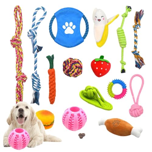Tauziehspielzeug für Haustiere | Hundespielzeug zum Tauziehen | Robustes und sicheres Welpen-Seilspielzeug, Kauspielzeug bietet Unterhaltung, Hundespielzeug für kleine, mittelgroße und große Hunde von Generic