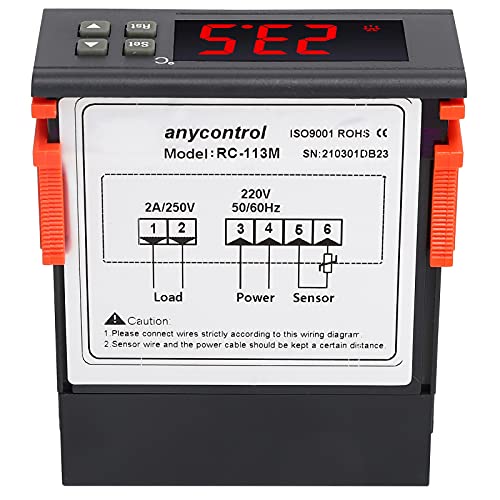 Temperaturregler, Kunststoff-Druckwiderstands-PID-Thermostat für Kriechende Haustierboxen für Kleine Brutkästen von Generic