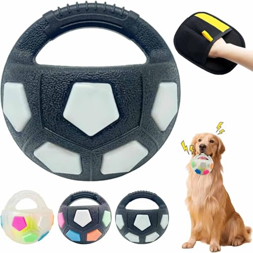 The Mellow Dog Beruhigungsball, Gummi mit Griff, Hundespielzeug, interaktiver Ball für Hunde, die mit Griff spielen, Werfen und Apportieren spielen interaktiv für mittelgroße große Rassen (B) von Generic