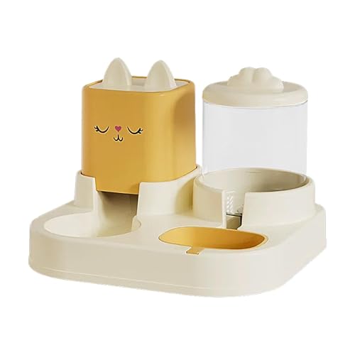 Tierfutterspender – Wasserfutterspender-Set Für Katzen, 2-in-1-Hundefutterstation Mit Cartoon-Katzen-Design | Set Schüsseln Für Futter Und Wasser P Tierfutterspender – Wasserfutterspender-Set Für Katzen, 2-in-1-Hundefutterstation Mit Cartoon-Katzen-Design | Set Schüsseln Für Futter Und Wasser P von Generic