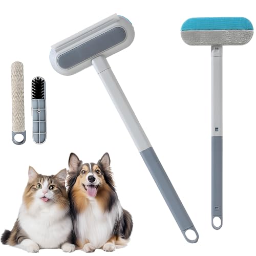 Tierhaarentferner, multifunktionale Haarentfernungsbürste, wiederverwendbares 3-in-1-Katzen- und Hundehaarentfernerwerkzeug mit langem Griff, waschbare Fusselbürste Tierhaarentferner, multifunktionale Haarentfernungsbürste, wiederverwendbares 3-in-1-Katzen- und Hundehaarentfernerwerkzeug mit langem Griff, waschbare Fusselbürste von Generic