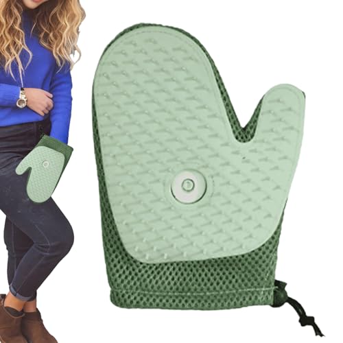 Tierhaarentferner-Handschuhe, Haustier-Pflegehandschuhe für Hunde – antistatischer Massage-Schuppen-Handschuh, Reinigungszubehör für drinnen und draußen, Zuhause, Couch, Möbel von Generic