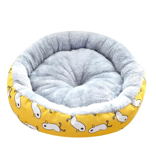 Tierstreu Katzenstreu Hundestreu Unterlage Rund Streu Hund Katze Universal GNe864 (Yellow, 60cm) von Generic