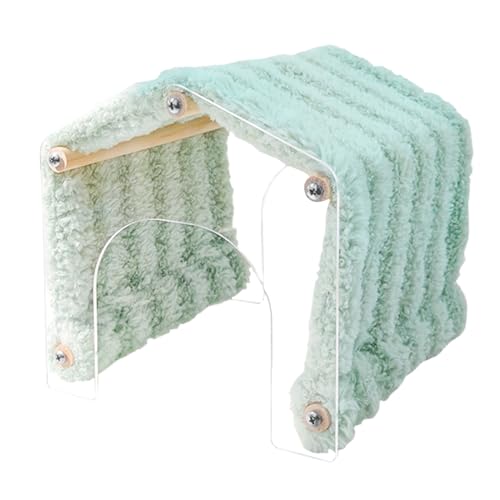 Tierversteck Tunnel | Acryltür Abnehmbares Tierversteck | Plüsch Platzsparender Lebensraum Dekoration Igel Chinchilla Haus zum Spielen, Schlafen, Ausruhen von Generic