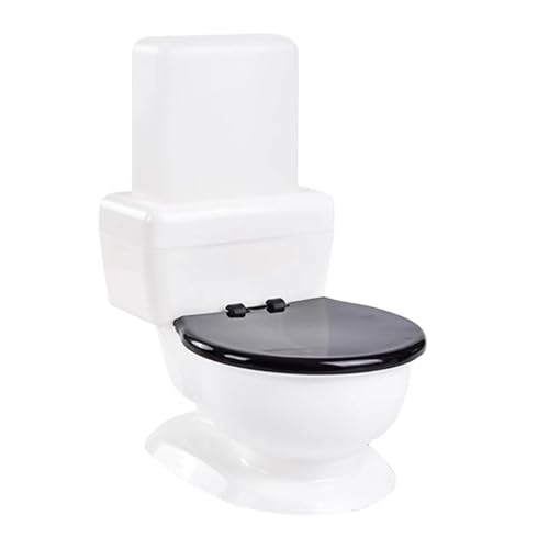 Toilette Form Wasserspender für Katze,600ML Katzen Gravitation Wasserspender Haustier Water Dispenser große Kapazität Schwerkraft Haustier Tränke Katzen (Weiß) von Generic