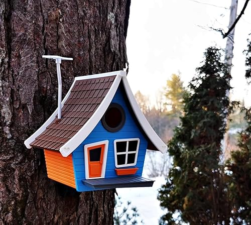Tooned V1 Vogelhaus | Skurriles mehrfarbiges Gartendekor | Vogelhaus für kleine Vögel im Freien | witterungsbeständiges PETG-Design von Generic