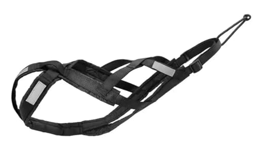 Total Sportgeschirr mit Hund, Laufen, Canicross, Schlitten, Mushing, Fahrrad, Roller... (XL, Schwarz) von Generic