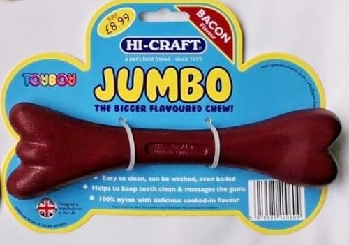 Toyboy Hi-Craft Hunde-Kauknochen, Huhn-Geschmack, Nylon, Jumbo-Knochen, Braun von Generic