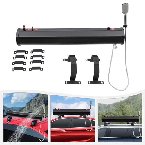 Tragbare Campingdusche Wassertank, unter Druck, tragbar, für die Straße, für Outdoor-Aktivitäten, Lagerung auf dem Dachträger, für LKWs, Wohnmobile von Generic