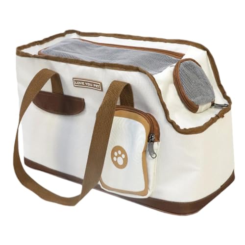 Tragbare Haustiertasche – Hundetragetaschen, tragbare Tasche auf Brotbasis | Einschultrige Reise-Haustiertragetaschen, robuste, gut belüftete, leicht zu ladende Tasche für kleine, mittelgroße Katzen u von Generic