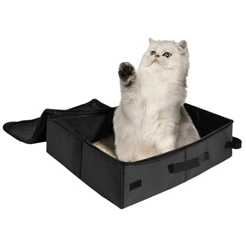 Tragbare Katzentoilette, tragbar, für Katzen – kompakte und robuste Katzentoilette, keine Auslaufsicherung, Feline Friends Katzentoilette für Reisen, leicht zu reinigen Tragbare Katzentoilette, tragbar, für Katzen – kompakte und robuste Katzentoilette, keine Auslaufsicherung, Feline Friends Katzentoilette für Reisen, leicht zu reinigen von Generic