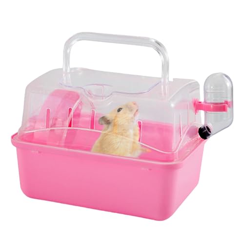 Tragbare Tragetasche für Kleintiere, ausbruchsichere Hamstertrage, atmungsaktive Hamster-Reisetasche, Kleintier-Tragetasche, Käfig mit Wasserflasche, tragbarer Hamster-Reise-Tragetasche von Generic