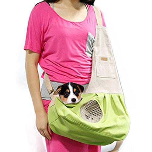 Tragbare faltbare Hunde Tragetaschen Leinwand Atmungsaktive Schlingen Handtaschen für kleine Haustiere Teddy Chihuahua Katze Welpen Hund Träger von Generic