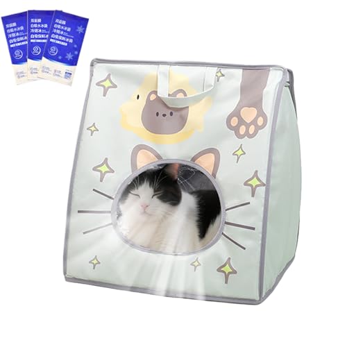 Tragetasche für Katzen, Haustiertasche mit Eisbeutel, belüftet, faltbar, Isolierung, Kühlung, tragbare Halterung für Innenräder, Fahrrad, Auto, Camping, Fluggesellschaft, Outdoor, Reisen Tragetasche für Katzen, Haustiertasche mit Eisbeutel, belüftet, faltbar, Isolierung, Kühlung, tragbare Halterung für Innenräder, Fahrrad, Auto, Camping, Fluggesellschaft, Outdoor, Reisen von Generic