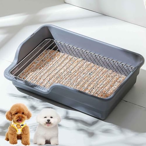Trainingstoiletten-Töpfchentablett, Tragbare Hundetoilette, Hundeklo-Trainings-Pipiunterlagenhalter für Kleine und Mittelgroße Hunde(Gray) von Generic