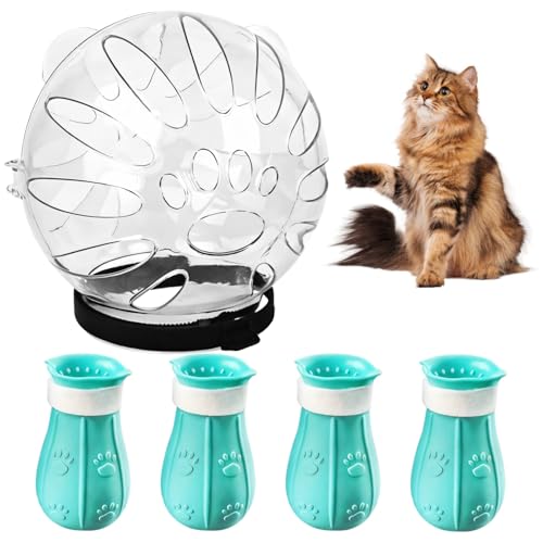 Transparenter Katzenpflegemaulkorb mit verstellbarem Gurt & 4 Pfotenschutz, Blasenmaske für sichere Fellpflege Transparenter Katzenpflegemaulkorb mit verstellbarem Gurt & 4 Pfotenschutz, Blasenmaske für sichere Fellpflege von Generic