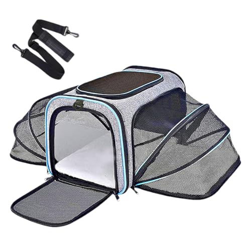 Transportbox für Katzen – Faltbare Katzentasche, atmungsaktive Haustiertasche | Tragbare Reisetasche für Haustiere, erweiterbares Design, einfache Tragetasche fürs Auto, Camping und Outdoor-Abenteuer Transportbox für Katzen – Faltbare Katzentasche, atmungsaktive Haustiertasche | Tragbare Reisetasche für Haustiere, erweiterbares Design, einfache Tragetasche fürs Auto, Camping und Outdoor-Abenteuer von Generic