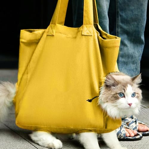 Transporttasche mit Schultergurt für Haustiere, Transporttuch für Katzen – Leinwand für Haustiere, winddicht, für Katzen, Tragetasche zum Spazierengehen von Generic