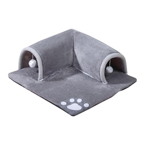 Tunnelröhrenbett für Katzen, waschbar, Katzenhöhle, Bettmatte für Kätzchen, tragbare Katzentunnel aus Plüsch mit Teppich und hängendem Ball, Tunnelbett für mehr Spiele Tunnelröhrenbett für Katzen, waschbar, Katzenhöhle, Bettmatte für Kätzchen, tragbare Katzentunnel aus Plüsch mit Teppich und hängendem Ball, Tunnelbett für mehr Spiele von Generic