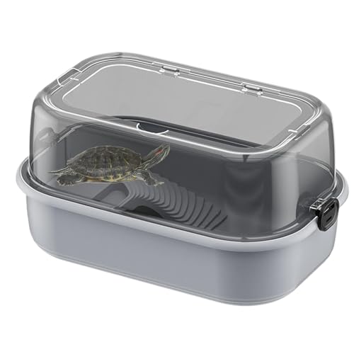 Turtle Terrarium Kit - Vollsicht Schildkröten Habitat, Aquatisches Turtle Kit | Multifunktionsbereich Bodenabfluss Plattform, Haustierversorgung Für Schildkröten Krabben Krebse Reptilien von Generic