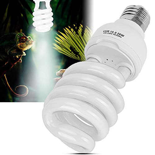 UV-Lampen für Reptilien, 26 W, Energiesparende Reptilien-UV-Lampe, Sonnenlampe, UV-Sonnenlichtlampe für Reptilien, Schlangen, Eidechsen (10,0 (geeignet für Wüstentyp)) von Generic