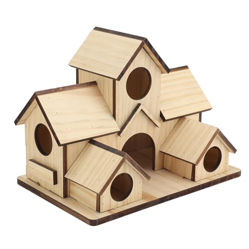 Unfertigte Hängende Hölzerne Vogelhaus, Unbemaltes Mini -Vogel -Feederhaus, Malen Sie Ihre Eigene Hübsche Voliere mit Gummiholz ​​für Innengartendekoration, Geeignet für die von Generic