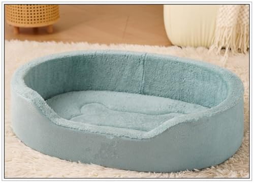 Universelles Haustierbett for Mittelgroße Hunde, Herausnehmbares Innenpolster, Strukturiertes Muster, Leder, Bootförmiges Nest(B,XXL(96X65X20) cm) von Generic