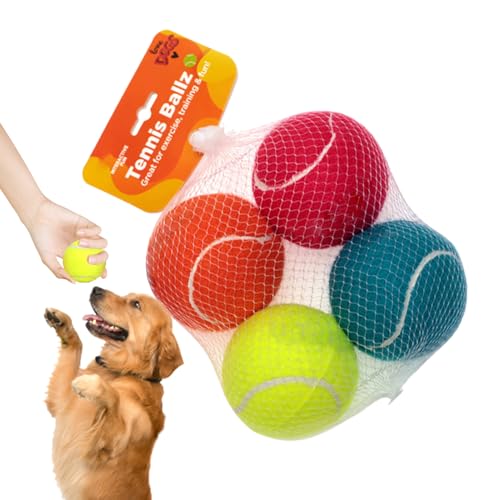 Unzerstörbare Hundekugeln Für Aggressive - 4X Schweres Kauspiel Mit Quietschern | Ultra-dauerhafte Fetchkugeln Für Große Hunde | Interaktive Welpenspielzeug Für Training, Bewegung Und Langeweile Unzerstörbare Hundekugeln Für Aggressive - 4X Schweres Kauspiel Mit Quietschern | Ultra-dauerhafte Fetchkugeln Für Große Hunde | Interaktive Welpenspielzeug Für Training, Bewegung Und Langeweile von Generic