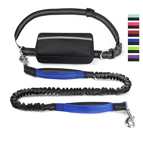 Upliftjoys Dog Leash, 70" Hands Free Dog Leash with Zipper Pouch, Dual Padded Handles Running Leashes, Padded Waist Belt, Waterproof Bag, for Walking, Jogging (Blue) von Generic