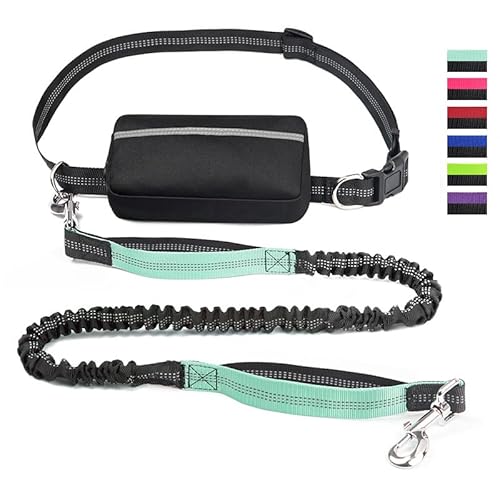 Upliftjoys Dog Leash, 70" Hands Free Dog Leash with Zipper Pouch, Dual Padded Handles Running Leashes, Padded Waist Belt, Waterproof Bag, for Walking, Jogging (Light Blue) von Generic