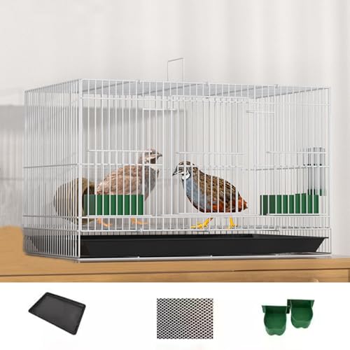 Verschlüsselter, Zusammenklappbarer Hühnerstall Rudin Hühnerkäfig Mit Griff Tragbares Kleintierhaus, 1 Cm Verschlüsselter Abstand, Großer Raum, Geeignet Für Die Aufzucht Mehrerer Haustiere(White,60*40 Verschlüsselter, Zusammenklappbarer Hühnerstall Rudin Hühnerkäfig Mit Griff Tragbares Kleintierhaus, 1 Cm Verschlüsselter Abstand, Großer Raum, Geeignet Für Die Aufzucht Mehrerer Haustiere(White,60*40 von Generic
