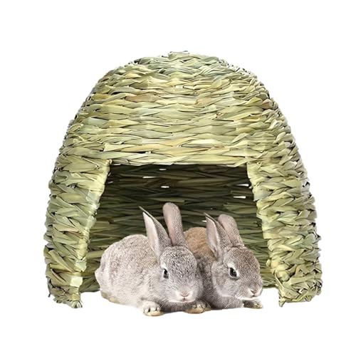 Versteck aus Gras für Haustiere – Kaninchenhütte, Versteck, Klappbetten für Meerschweinchen | Gemütliches Spielhaus für Kleintiere, Lebensraumdeko für Heubett, Nistplatz für Igel, Chinchillas, Hamster Versteck aus Gras für Haustiere – Kaninchenhütte, Versteck, Klappbetten für Meerschweinchen | Gemütliches Spielhaus für Kleintiere, Lebensraumdeko für Heubett, Nistplatz für Igel, Chinchillas, Hamster von Generic