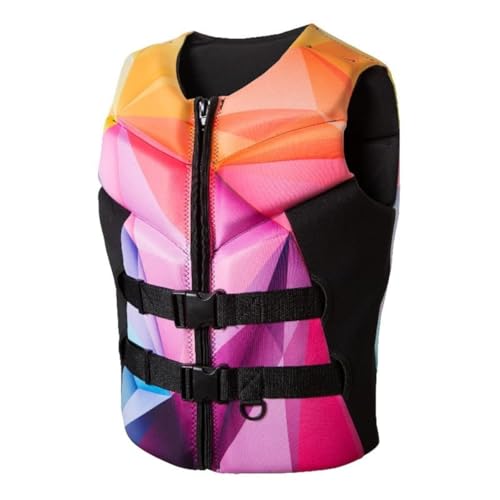 Verstellbare Neopren-Schwimmweste, Schwimmtrainingsjacke mit schnelltrocknendem Design, for Wassersport, Bootfahren, Paddeln(G,3X-Large) von Generic