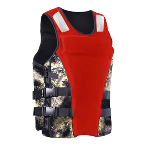 Verstellbare Schwimmhilfe mit reflektierender, Leichter Schwimmweste for Wassersporttraining, Kajakfahren, Surfen, Jugend- bis Erwachsenengrößen(Red,S) von Generic