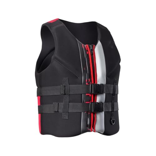 Verstellbare Schwimmweste, Neopren-Rettungsweste mit high Auftrieb for Erwachsene, Wassersportjacke mit Sicherheitsschnallen, for Kajakfahren, Schwimmen(Schwarz,L) von Generic