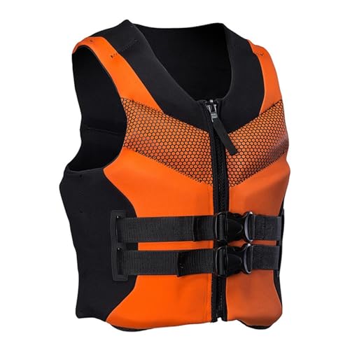 Verstellbare Schwimmweste, Sicherheitsweste mit high Auftrieb, PFD for Erwachsene und Jugendliche, for Schwimmen, Kajakfahren, Surfen, Rafting(Orange,XXL) von Generic
