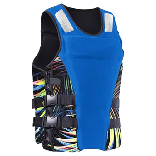 Verstellbare Schwimmweste for Erwachsene, Auftriebshilfe mit Schnellverschluss, leichte Schwimmjacke, for Angeln und Wassersport(Blue,XS) von Generic
