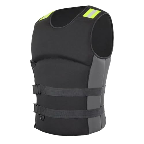 Verstellbare Schwimmweste for Erwachsene, Schwimmhilfe aus EPE-Schaum mit Hüftgurt, for Schwimmen, Bootfahren, Angeln, Wassersport(Grey,M) von Generic