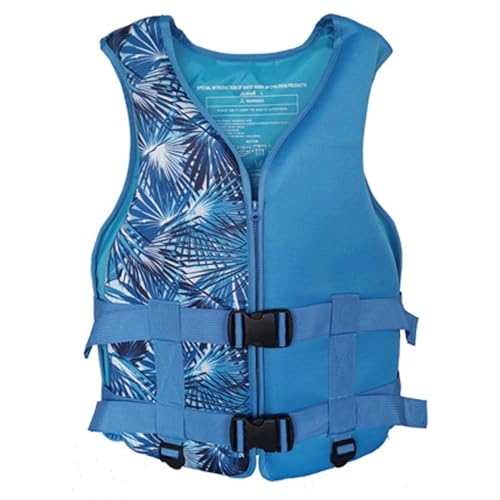 Verstellbare Schwimmweste for Erwachsene, Schwimmweste mit sicherem Gürtel, leichte PFD for Kajakfahren, Angeln, Bootfahren und Wassersport(Blue,M) von Generic
