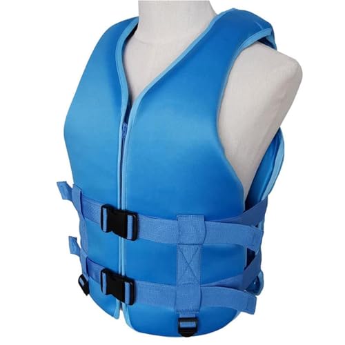 Verstellbare Schwimmweste for Erwachsene, leichte Auftriebsweste mit Sicherheitsschnalle, High-Float PFD-Wassersportweste, for Kajakfahren, Bootfahren, Angeln(Blue,L) von Generic
