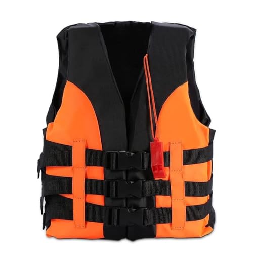Verstellbare Schwimmweste for Kinder, Schwimmweste aus EPE-Schaum mit Sicherheitsschnallen, Auftriebsweste, for Wassersport, Bootfahren und Anfänger(Orange,M) von Generic