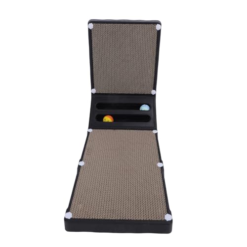 Vertikale Katzenkratzer, L Form Katzenkratzer Stall Stabile Wandstütze Austauschbare Wellpapier Schützen Möbel für Innenkatzen groß (Black) von Generic