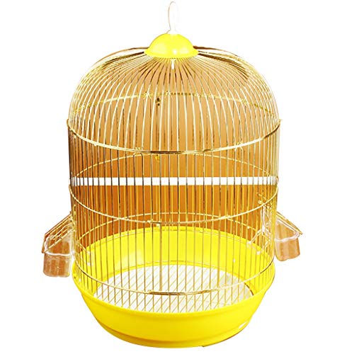 Vintage-Dekokäfig In Gold, Papageiennest Mit Futterbox, Abnehmbare Kotschale, Vogelzuchtkäfig Aus Metall, 4 Packungen Erhältlich(Gold-B) von Generic