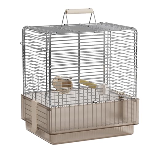 Vogel Käfig, Kanarienvogel Käfig, Faltbar, kann for Reisen und Baden Verwendet Werden, for Kleine und Mittelgroße Haustiere(Brown) von Generic