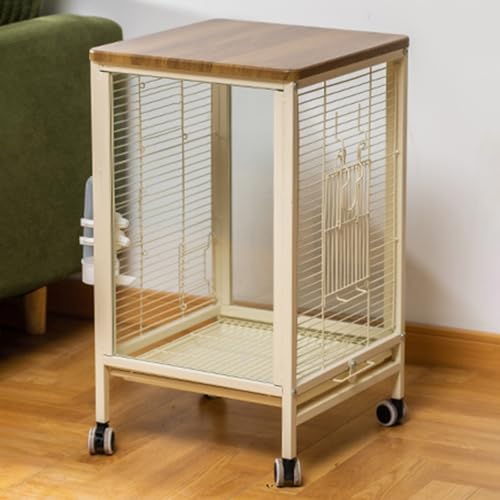 Vogel Käfig, Vogelvoliere Innen, Panoramaglas, mit Zubehör, for Kleine und Mittelgroße Vögel von Generic