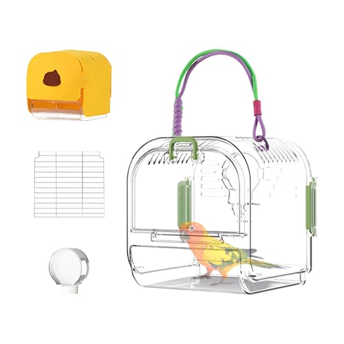 Vogel-Reisekäfig, Transportkäfig für Sittiche mit herausziehbarer Schale, Haustier-Spielzubehör, faltbarer Vogel-Lebensraum für Sittiche, Sittiche, Wellensittiche, Nymphensittiche, Aras Vogel-Reisekäfig, Transportkäfig für Sittiche mit herausziehbarer Schale, Haustier-Spielzubehör, faltbarer Vogel-Lebensraum für Sittiche, Sittiche, Wellensittiche, Nymphensittiche, Aras von Generic