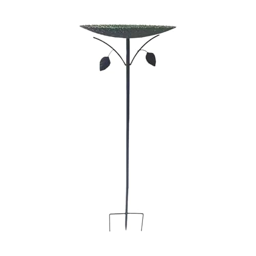 Vogelbad, Stehendes Vogelbad, Futternapf Für Den Außenbereich, Gartennapf, Wassertränke Für Vögel, Futter, Wassernapf Für Den, Terrasse, Hinterhof, Balkon Rmf744 (Black, 27x27x6.5cm) von Generic