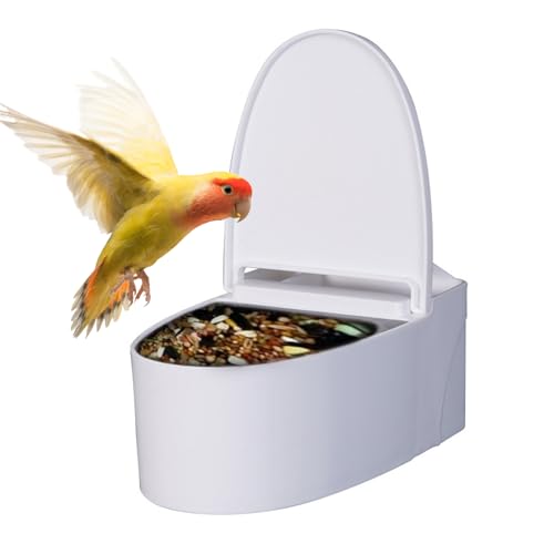 Vogelbad - Vogeltoilettentrainer mit Klebemontage | Multifunktionaler Futterspender und abnehmbare Tränke für mittelgroße und kleine von Generic